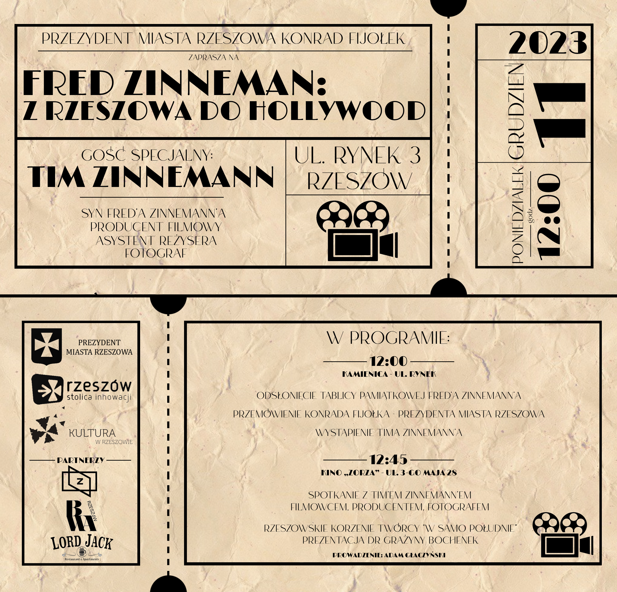 „Fred Zinnemann: z Rzeszowa do Hollywood”