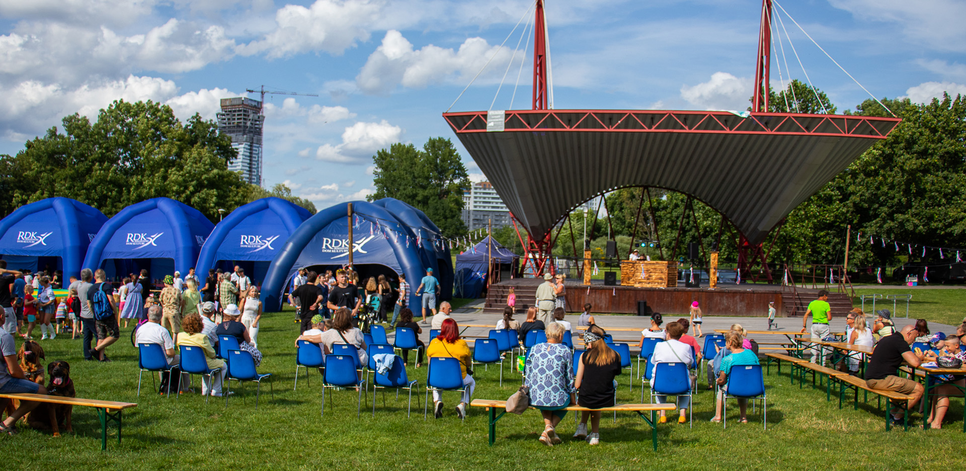 Piknik amerykański na rzeszowskich bulwarach nad wisłokiem