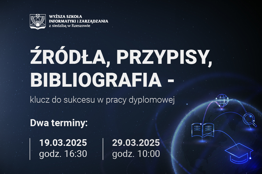 Formatowanie tekstu do pracy dyplomowej to nie lada wyzwanie, zwłaszcza jeśli piszesz ją po raz pierwszy. Jeśli jesteś studentem Wyższej Szkoły Infromatyki i Zarządzania z siedzibą w Rzeszowie, to już nie musisz się o to martwić.